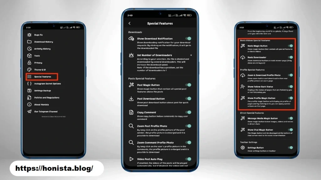 Honista Premier Integrated Features